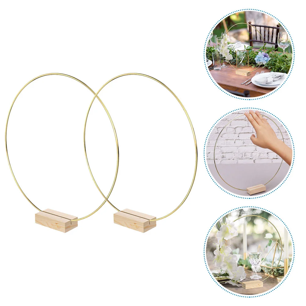 

2 Sets Wreath Hoop DIY Homemade Ornaments Dream Catcher Hoops Basketball Metal Hoop Wreath Frame Wood Metal Wreath Rings
