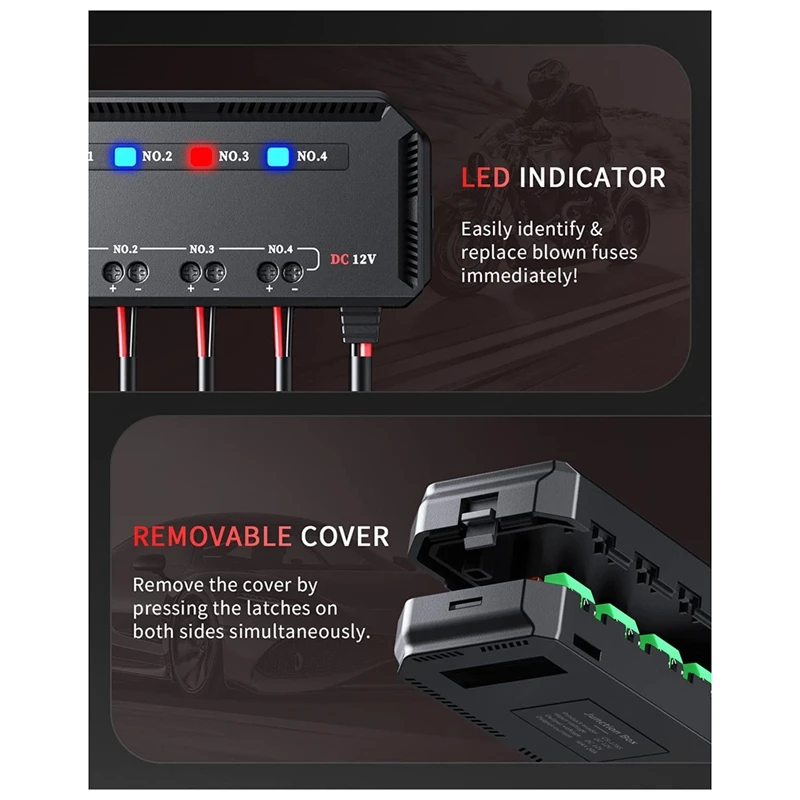 Блок предохранителей для автомобиля мотоцикла 12 В