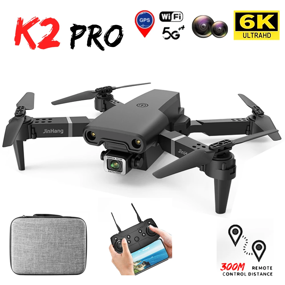 

New 5G K2 Pro GPS Drone 4k HD Dual Camera Visual Positioning 1080P WiFi Fpv Mini Drone Height RC Quadcopter Boy Toy Gift