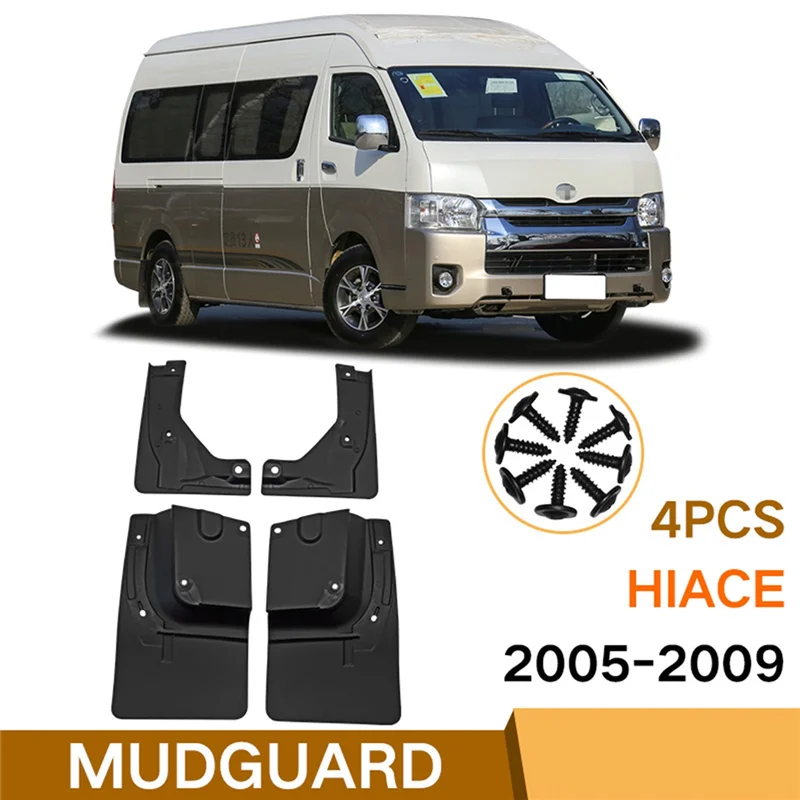 

Car Mudflapor for Toyota Hiace 2005-2009 Fender Mud Guard Flap Splash Flaps Mudguards Accessories