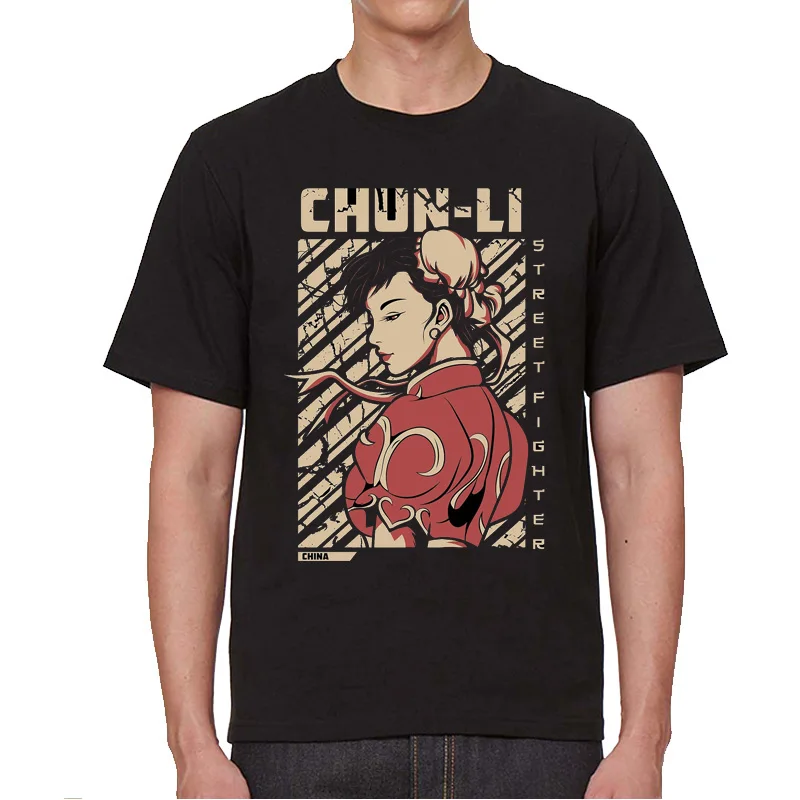 

Street Style Chun Li print T-Shirt Men Women Funny Street Fighter Tshirt O-neck Short Sleeve Summer Tops camiseta masculina