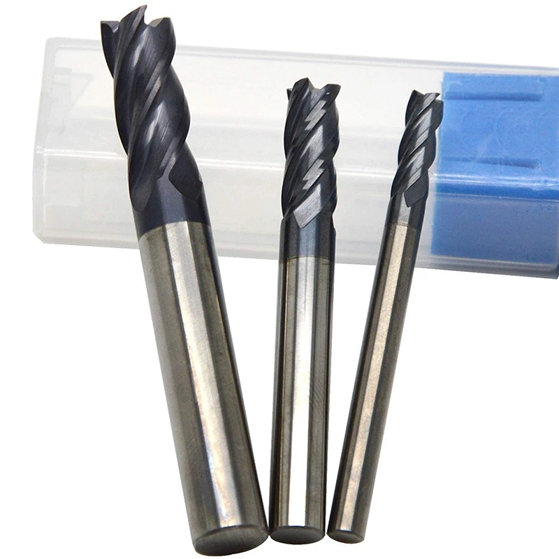 

3Pcs 4 6 8 Mm Carbide End Mill 4 Flutes End Mill Set Milling Cutter Tool Kit CNC Carbide Milling Cutter Spiral Router Bits