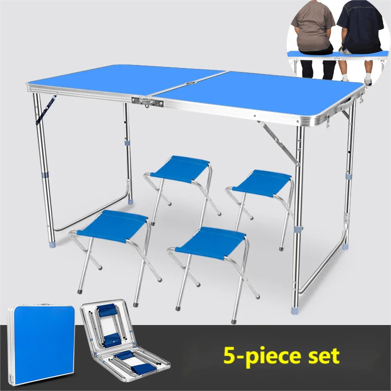 

NOKALE Outdoor folding table and chair set Picnic Furniture Set Garden Table Set Lightweight folding