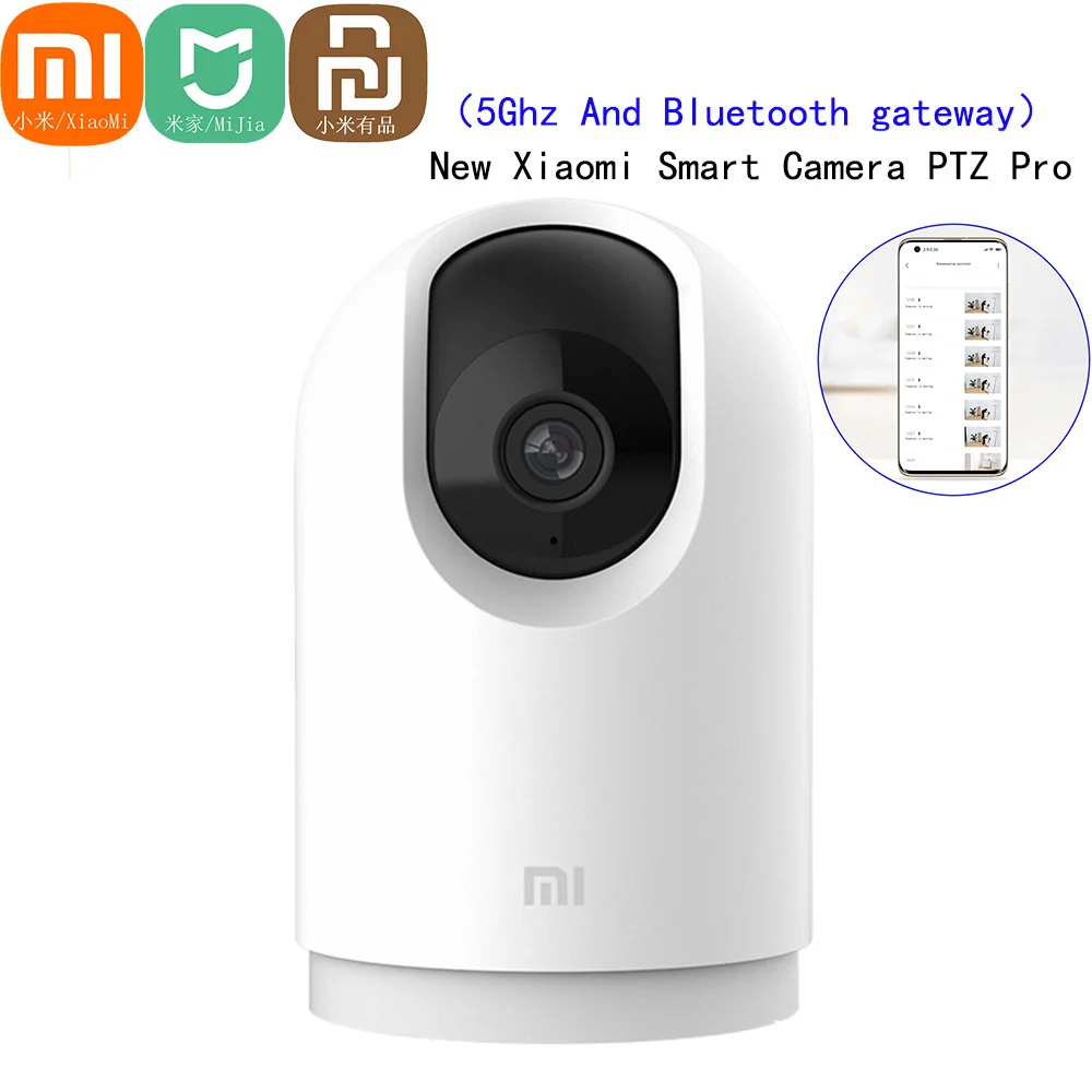 Умная IP-камера Xiaomi Mijia PTZ Pro 360, веб-камера с ИИ-датчиком присутствия, шлюз 1296P, 2,4/5 ГГц, Wi-Fi, Mi Home Kit, монитор безопасности