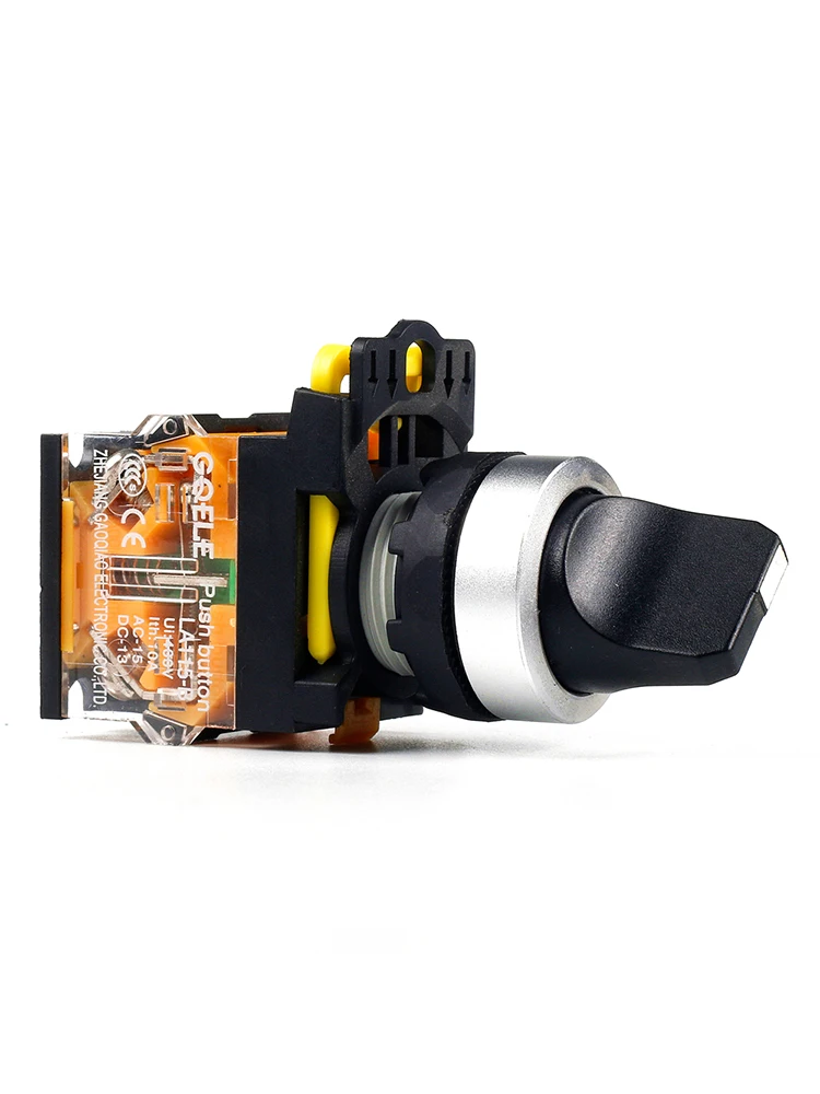 

5 PCS Push button switch Selector switch Short handle 2-Position Latching OR Momentary Waterproof IP65 LA115-B2-11X