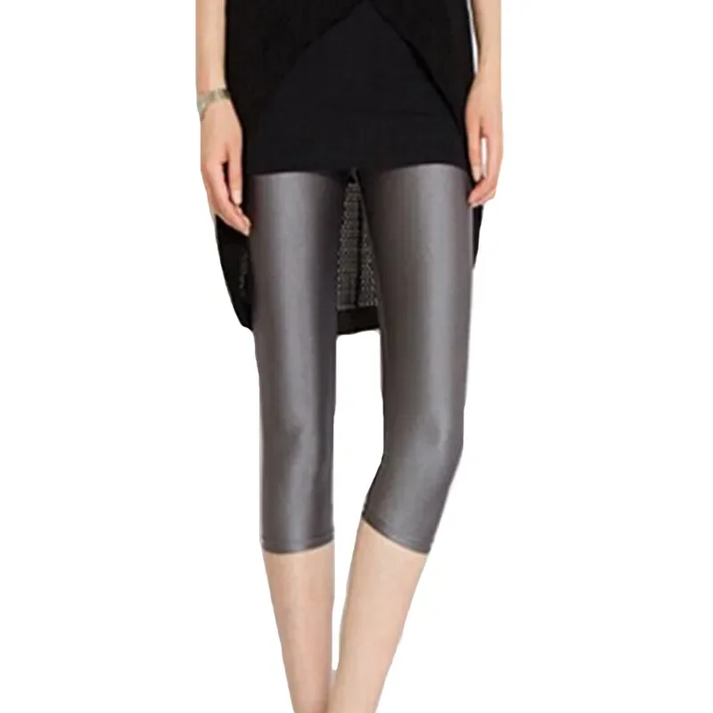 

NEW 2023 Neon Candy Color Push Up Summer Legging Women Fitness Capris Girl High Waist Fluorescence Green Black Gray White
