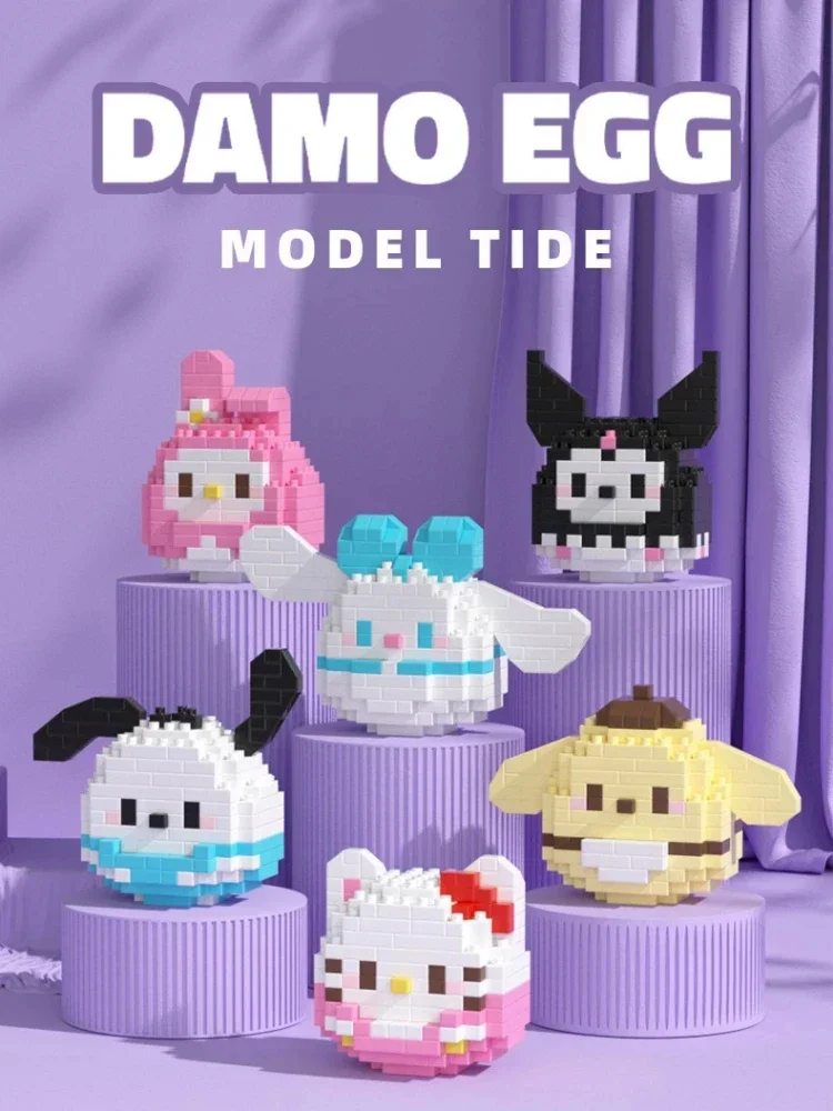 Мини-совместимые блоки SOMETHING LEGO Sanrio Y2k милые куклы строительные Takumoto собака Kuromi