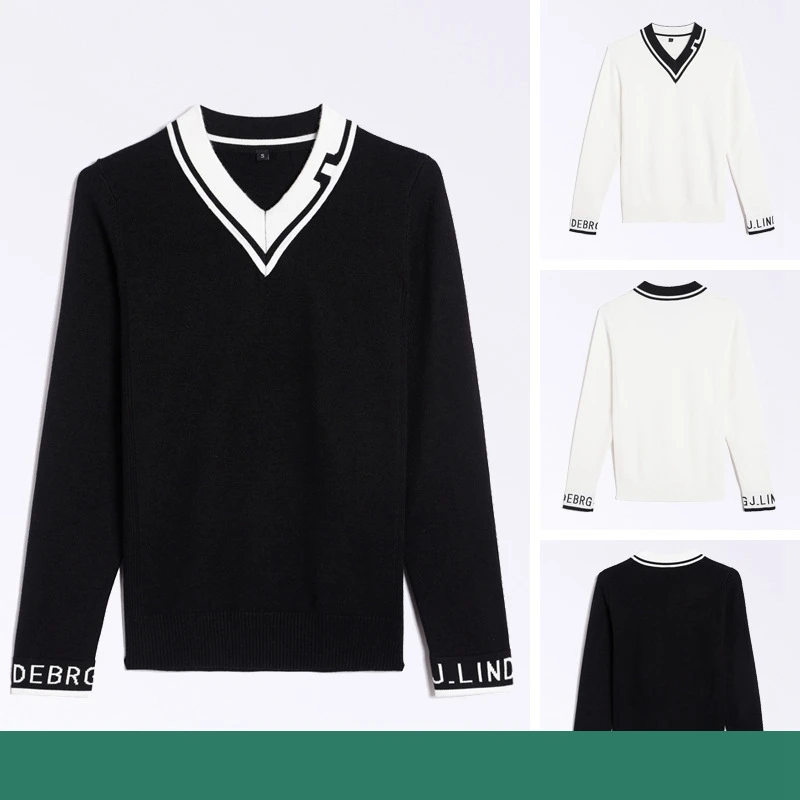 

Golf Women's Sweater Autumn And Winter Casual Sports V-Neck Korean Brand Slim Slim Knitted Warm Rabbit Fleece Fabric GOLF Top