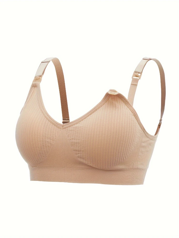 Комплект Из 3 Нейлоновых Беспроводных Бюстгальтеров Для Кормления Беременных С