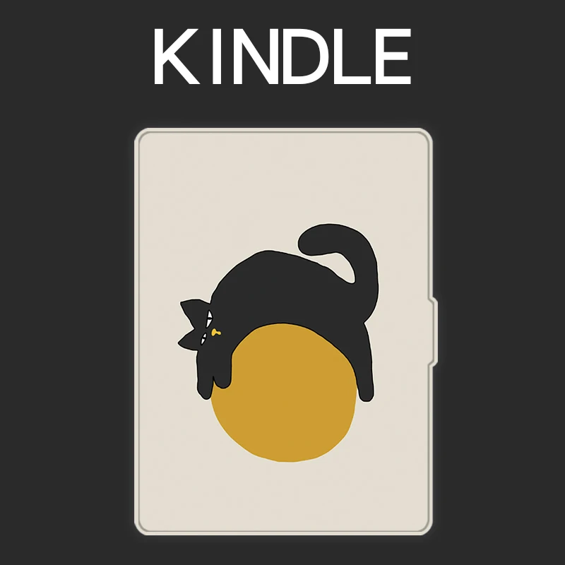 

Ball and Black Cat Case for Kindle 2019 Tablet Sleeve Cases for Kindle 2019 EBook Conque Hard Fashion Animal Prints Funda Capa