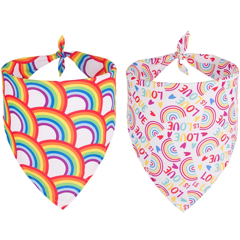 Gay Pride флаг Собака Бандана треугольник шарф Радужный Флаг собаки банданы для