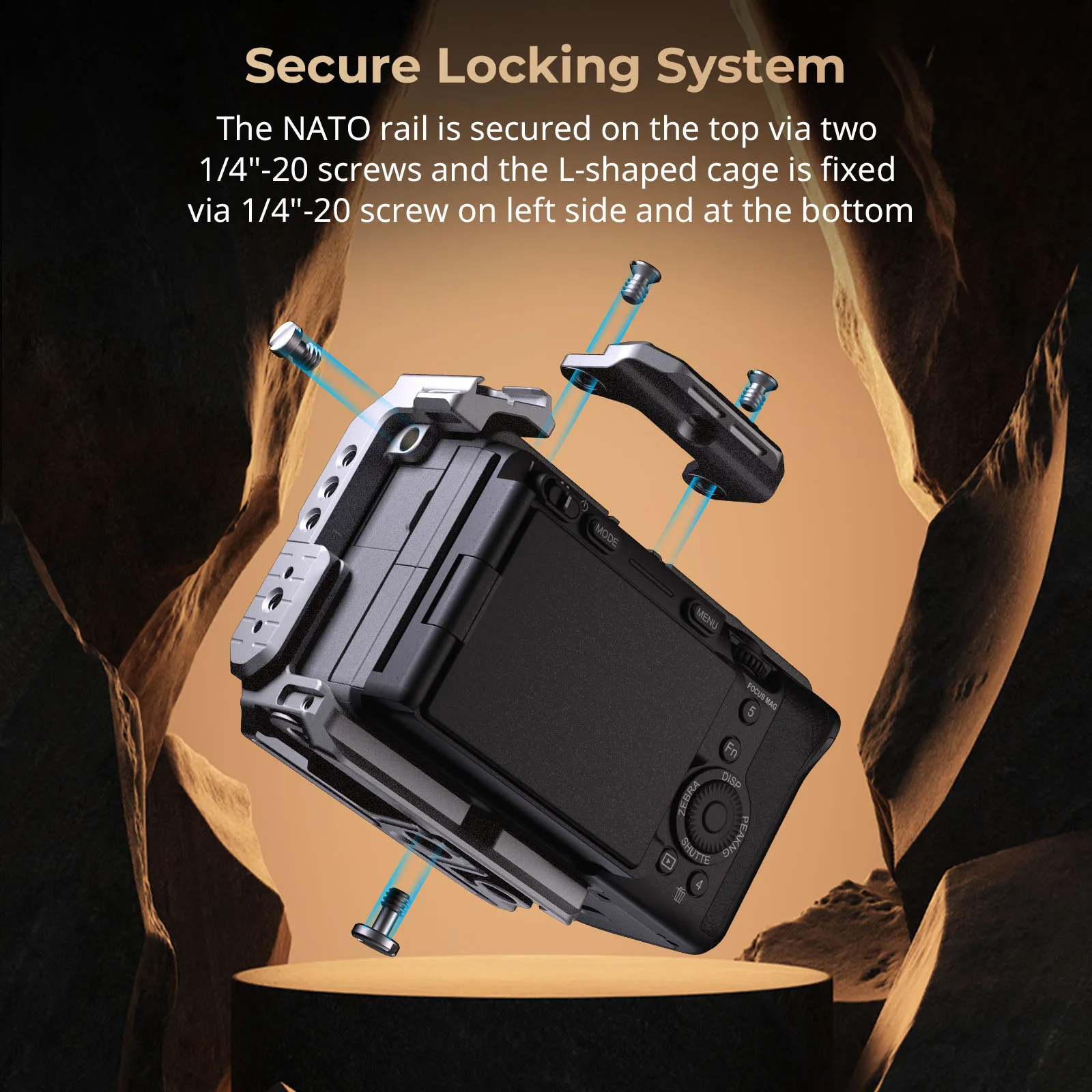 Фото Быстросъемная полуклетка SmallRig HawkLock для Sony FX3/FX30, нижняя пластина Arca-Swiss для DJI RS 3/RS 3 Pro/RS 4/RS 4 Pro 4772 №2