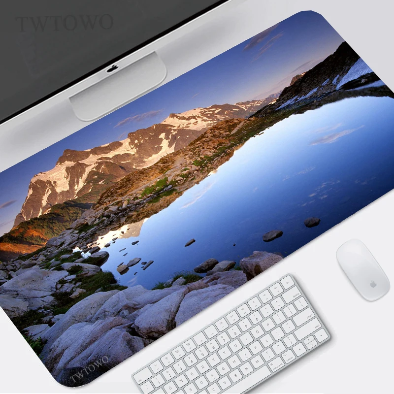 

Nature Landscape Mouse Pad Gamer XL Large Mousepad XXL MousePads Natural Rubber Anti Slip Soft Computer Table Mat Mouse Mat