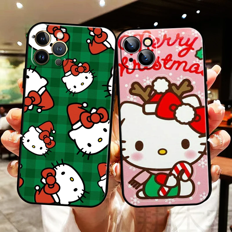 

Hello Kitty Kuromi Christmas For Apple iPhone 13 12 11 Pro Max 13 12 Mini 5 5s 6 6S 7 8 Plus SE2020 X XR XS Max Phone Case Soft