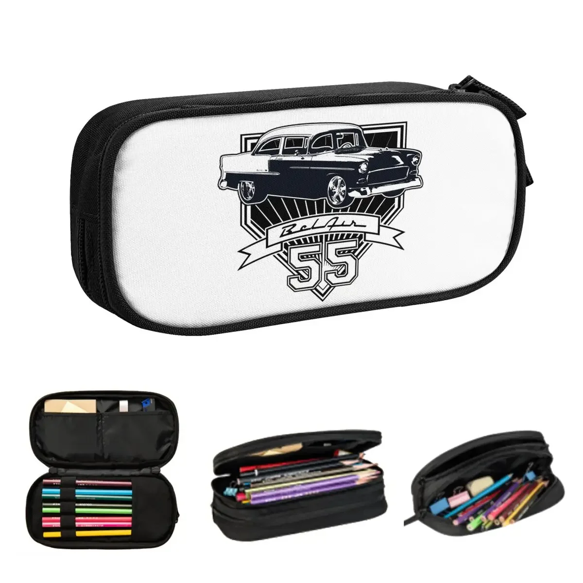 55 Chevy Bel Air пеналы большие сумки для ручек коробка пенал мальчиков и девочек