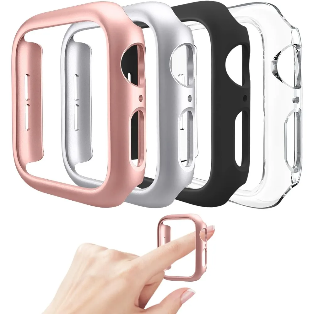 Фото Полый чехол для ПК для Apple Watch 10 серии 42 мм 46 мм, матовый жесткий чехол-бампер для ПК для iWatch, рамка Apple Watch Series 10, аксессуары №1