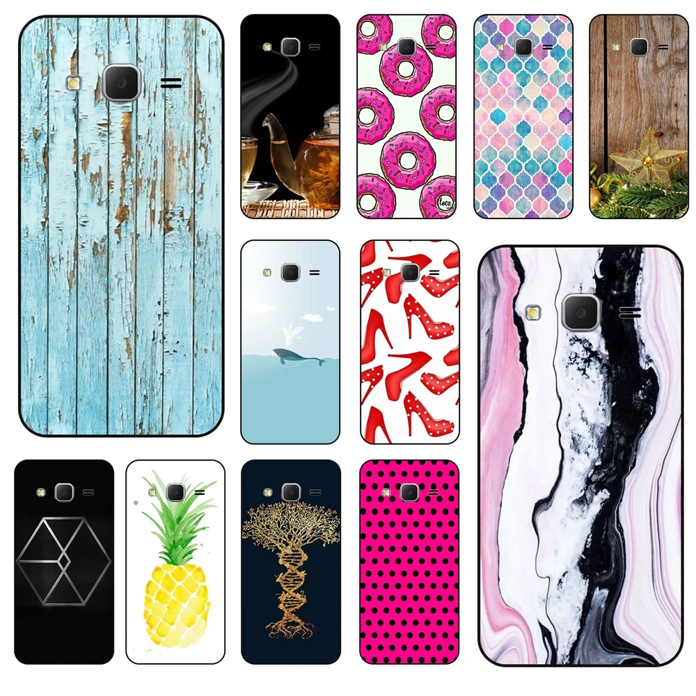 Забавный чехол с изображением розы для сотового телефона Galaxy CorePrime, Черная оболочка, роскошный 3D чехол для Galaxy