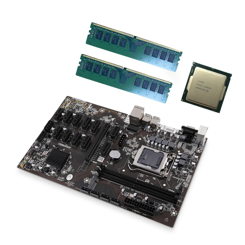 

Материнская плата для компьютера, быстрая скорость DDR4, два слота LGA1151, картридж для майнинга, оборудование, обновленные детали типа 2