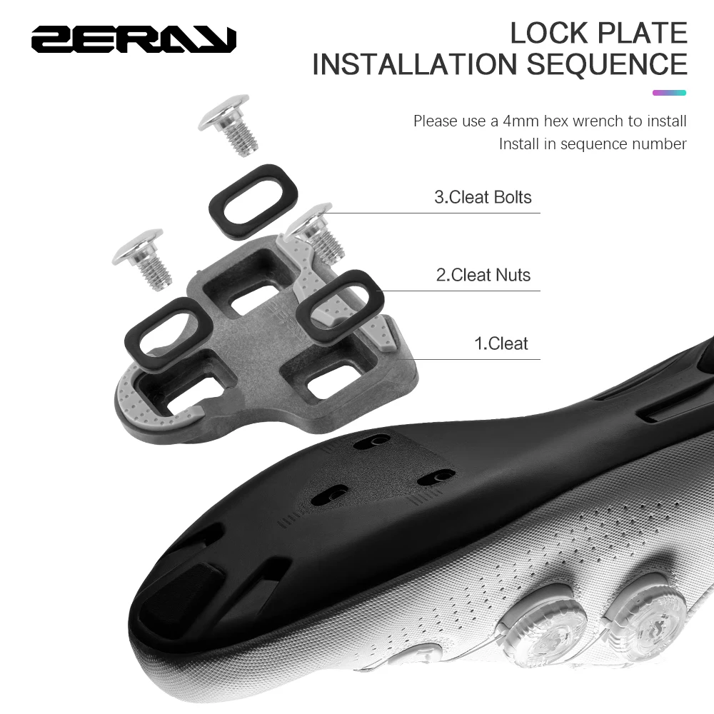 ZERAY Набор шипов для шоссейного велосипеда Look Keo Selft-locking System Педали Обувь 0 3 6