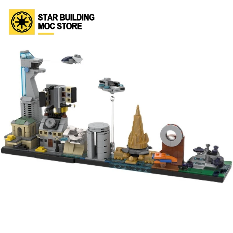 

MOC-23510 Avengers Skyline Scene Skyline Street View Building Block Scene Home Children's toy gift