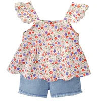 new summer fashion baby clothes children girls cute printed vest shorts 2pcssets toddler casual costume infant kids tracksuits