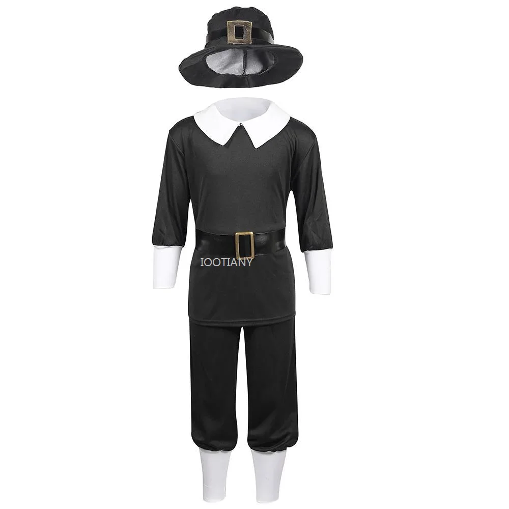 2024 костюм пилигрима на День Благодарения для мальчиков детские колониальные