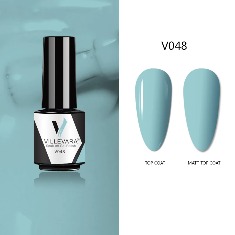 VILLEVARA Nail Gel Polish Semi Permanent Gellack Nail Art Salon 100 Color Glitter 7ml Soak off Organic UV LED Nail Gel Varnish