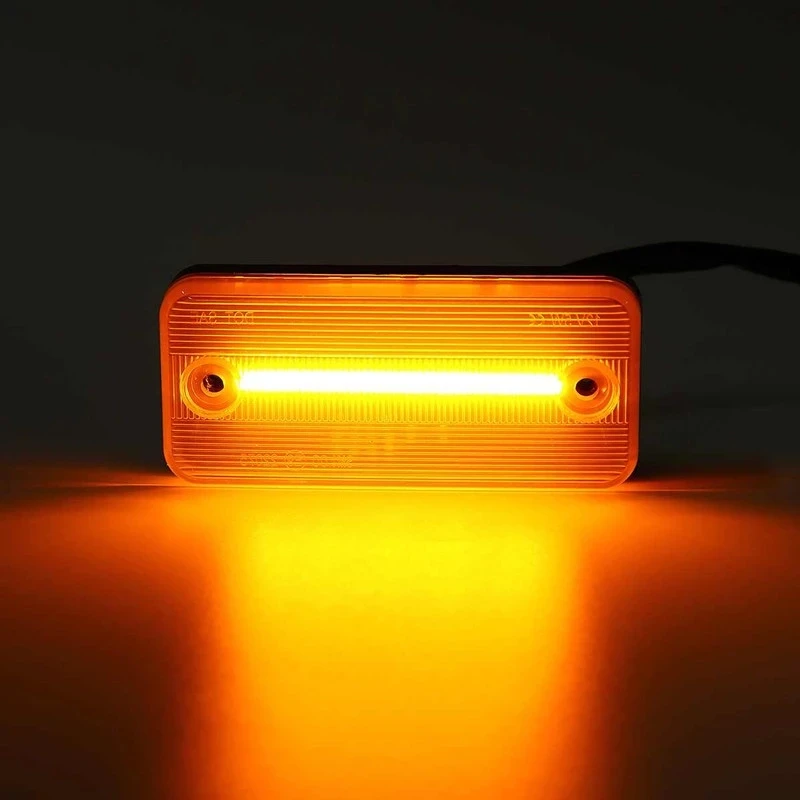 2 шт. желтый автомобильный светодиодный боковой габаритный фонарь указателя