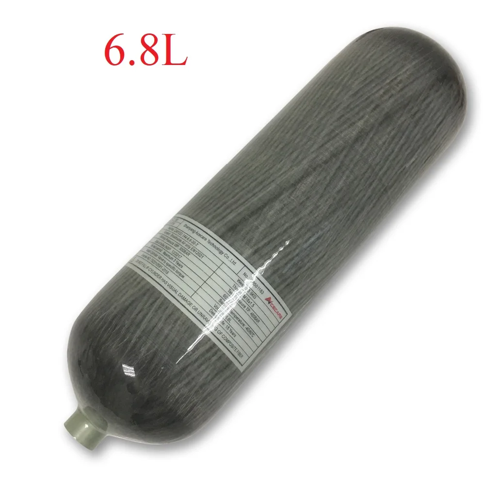 

Acecare 6.8L CE Carbon Fiber Air Tank 4500Psi Diving Scuba Cylinder Breathing Appratus PCP Bottle 300Bar Paintball M18*1.5