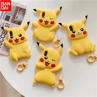 3d pikachu pokemon phone case for iphone 13 12 11 pro max case stereoscopic silica gel shell iphone 6 7 8plus x xs xr soft cover