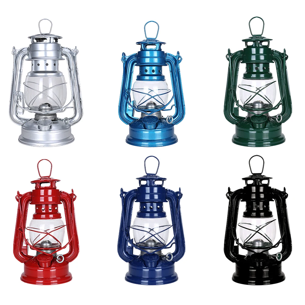 

19cm LED Camping Kerosene Lamp Retro Atmosphere Lamp Outdoor Camping Hiking Climbing Lamp Portable Lantern