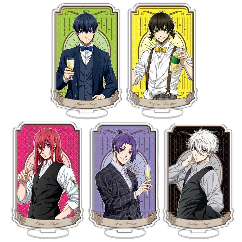 

Hot Anime Blue Lock Half Body Style Isagi Yoichi Cosplay Acrylic Action Figure Chigiri Hyoma Stand Model Toy Decor Fans Gift