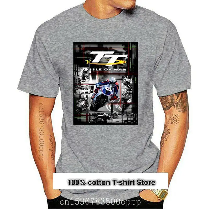 

Camiseta oficial de la Isla de Man TT Race, camisa negra para mayores, 18ATS6B, novedad