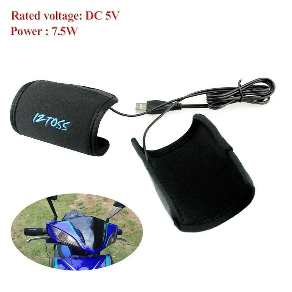 

Breathable 2 Pcs Motorcycle Handle USB Warm 0.87-1.18in Winter 15W 22-30MM 5VDC Heated Grips Hot Grip Electric
