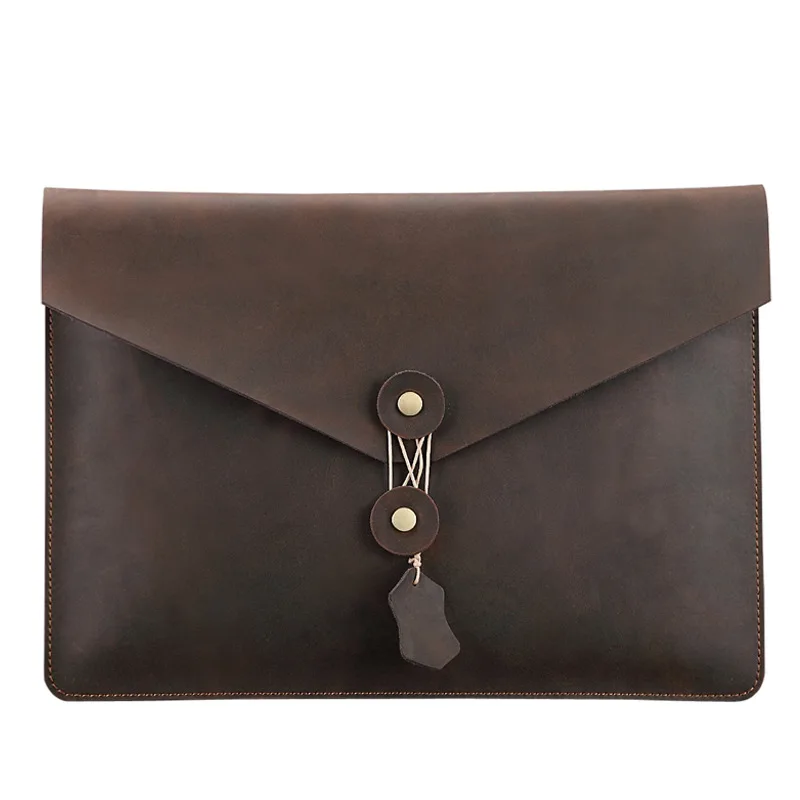 

Мужская сумка-конверт из натуральной кожи, в стиле ретро