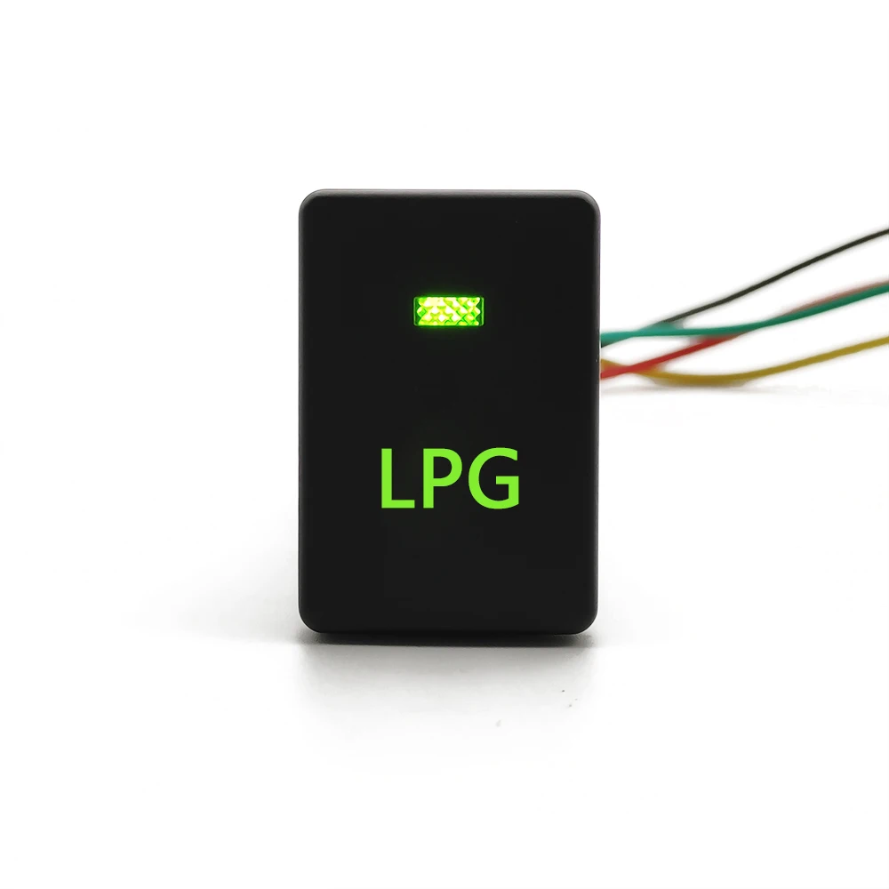 

Оранжевая/зеленая/Синяя светодиодная лампа, 1 шт., кнопка управления сжиженным нефтяным газом, переключатель топлива для Toyota RAV4 Camry Prius Corolla PRADO