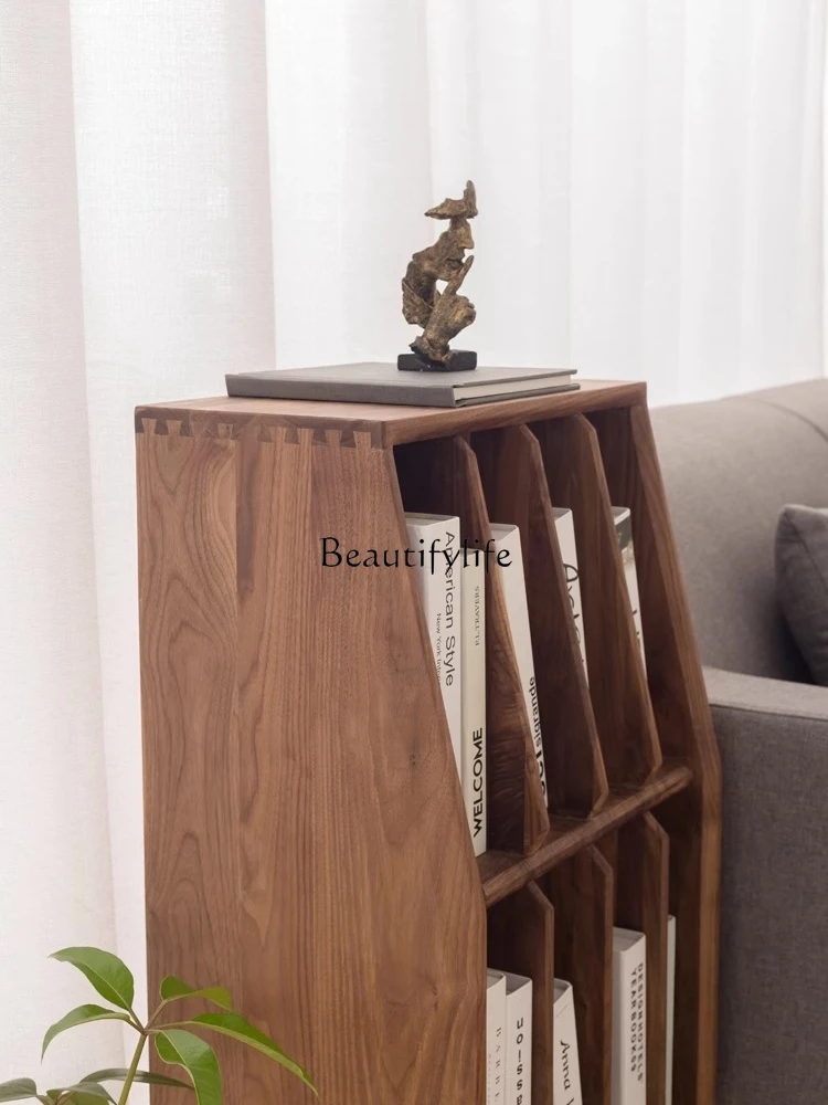 Простой небольшой книжный шкаф Северная Америка Черный орех Все массив дерева