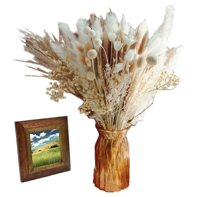 

Сухие цветы, букет травы, украшение в стиле бохо, пушистый искусственный цветок, Рождественское украшение, Цветочная композиция, Свадебный домашний декор