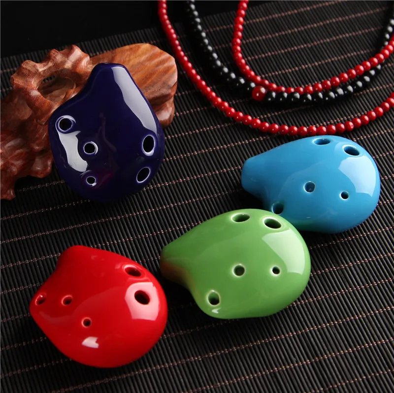 

1PCs Colorful Ocarina Flute 6 Hole Soprano C Ceramic Flauta Ocarina of Time Mini Ocarina Flute Kid's Toy Musical Instruments