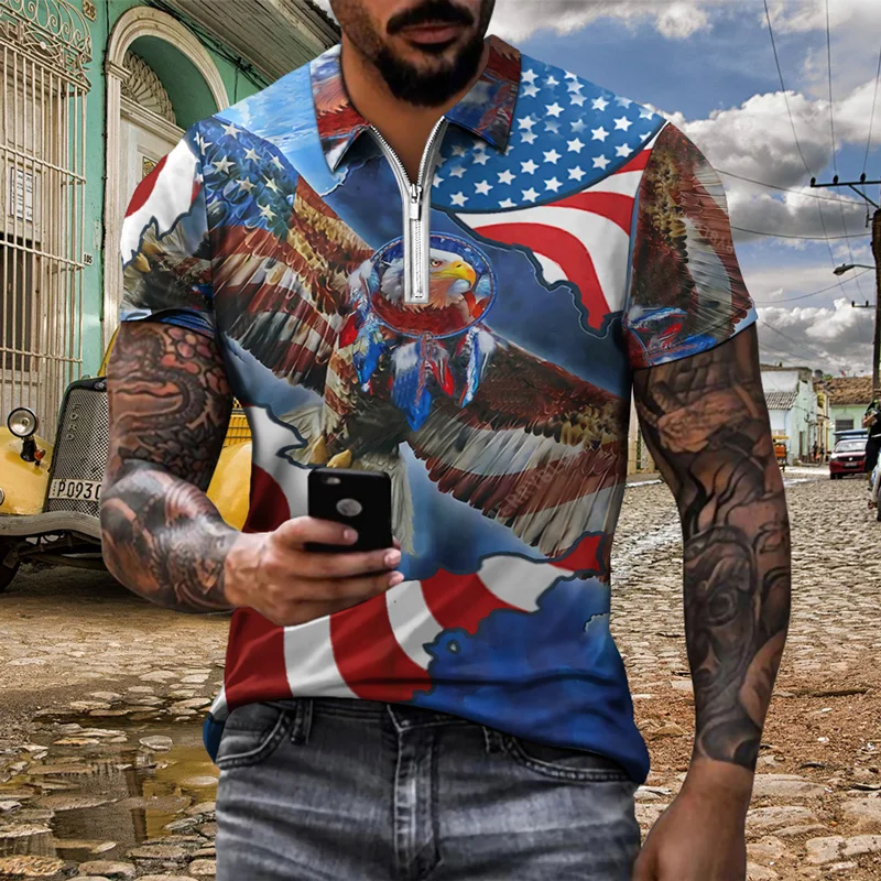 

Men's Fashion Polo New Animal 3D Printing Hot Sale Short Sleeve T-Shirt Summer Men's Casual Everyday Tops Streetwear