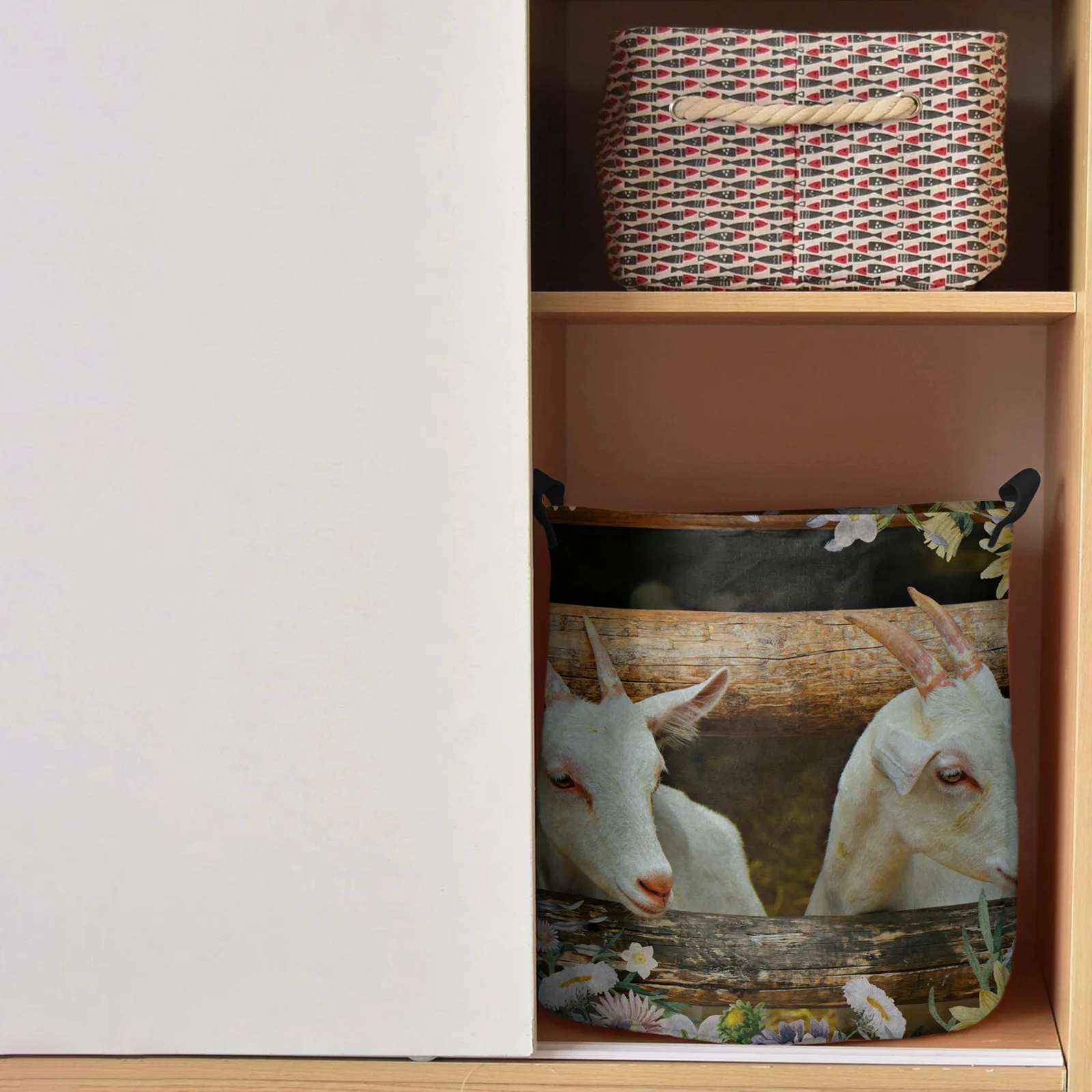 Корзина для грязного белья с подсолнухами складной круглый водонепроницаемый