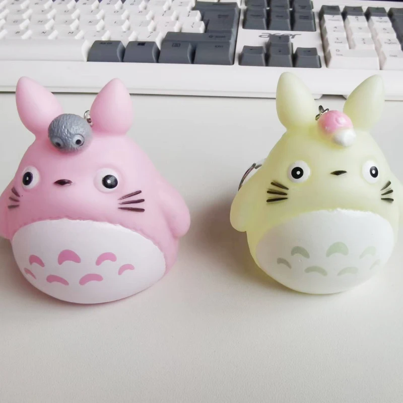 Милый аниме мультфильм Тоторо Chaem подвеска брелок искусственный мех Женская