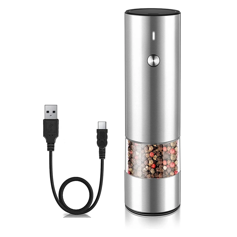 

Электрическая мельница для соли и перца, перцевая мельница, автоматическая мельница для соли и перца, набор с регулируемой грубостью