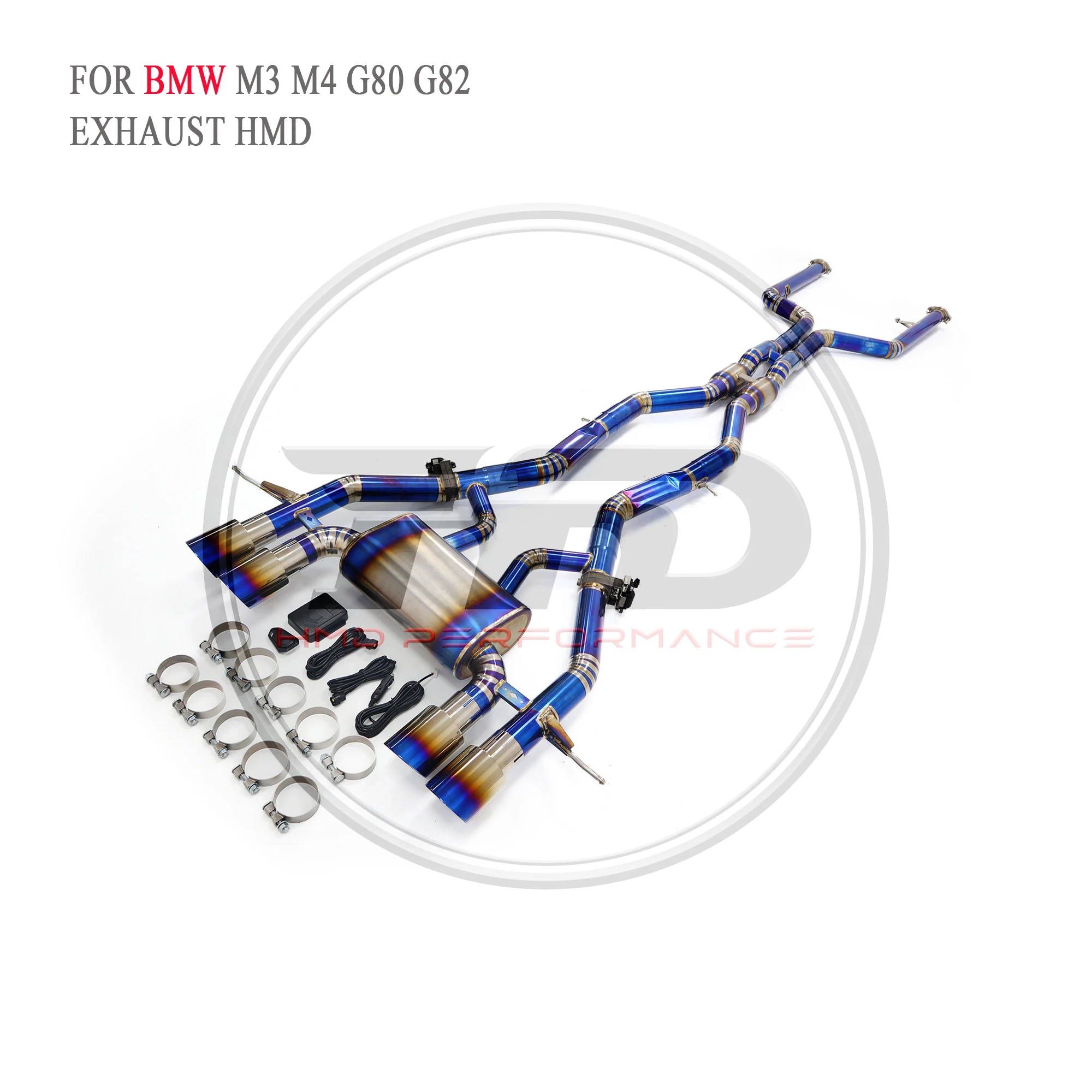 Титановая выхлопная система HMD Performance Catback для BMW M3 M4 G80 G82 3 0T глушитель с клапанами