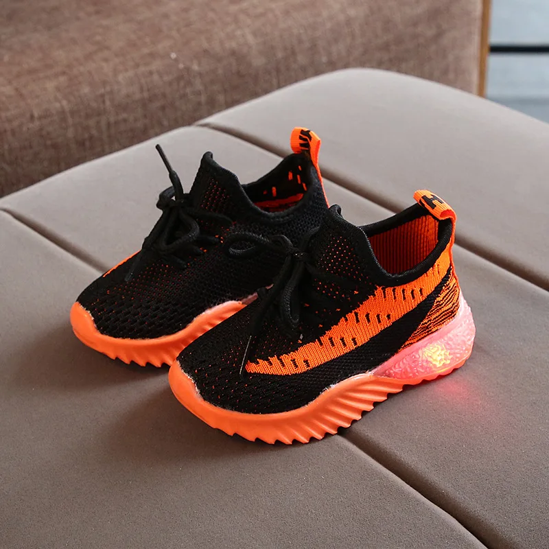 Кроссовки Детские со светодиодной подсветильник кой обувь для мальчиков и