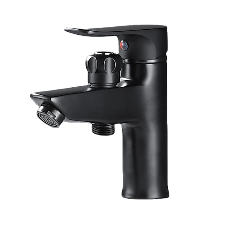 Luxury Brass Basin Faucet Set Bathroom Bathtub Shower with Handheld Head Hot And Cold Water Mixer for Hair Wash