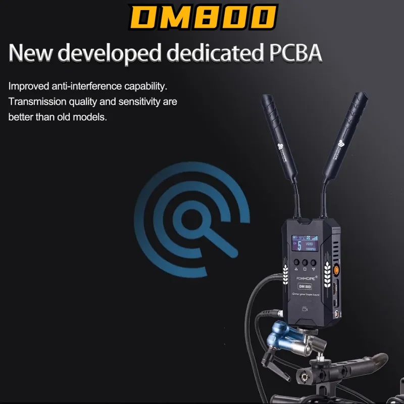 Система беспроводной передачи видео FORHOPE DM800, 800 футов, HDMI-совместимая, SDI передатчик и приемник 7-36 В постоянного тока для съемки пленки