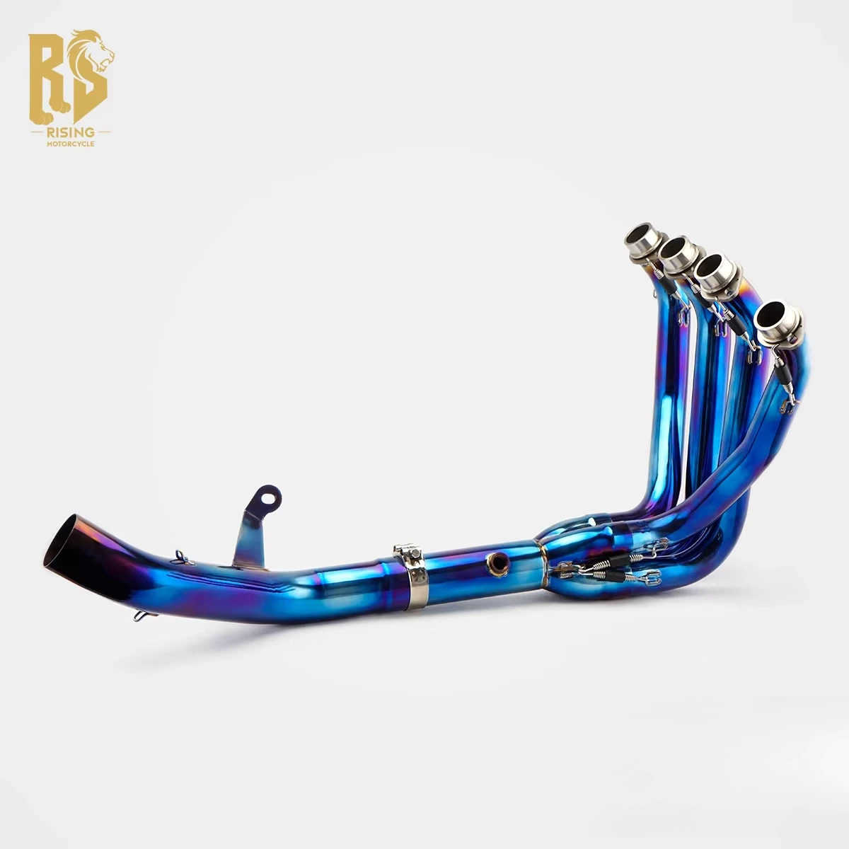 Фото Оригинальная выхлопная труба RS для мотоцикла Kawasaki Z900RS, цвет Roasted Blue, 60 мм — новая модифицированная передняя средняя секция — титановый сплав! №1
