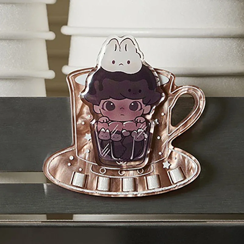 POP MART DIMOO CRUSH ON COFFEE Серия Магниты на холодильник Зажим Слепая коробка Тайная коробка Кукла Симпатичная аниме-фигурка Угадай Сумка Игрушки Настольный компьютер (art.: 3920d264c5d4b) - 3920d264c5d4b