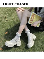 lolita shoes women japanese style mary jane shoes women vintage shallow high heels chunky platform shoes cosplay female sandals
